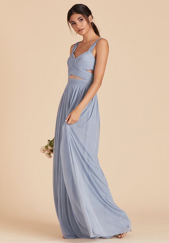Birdy Grey Elsye Mesh Dress in Dusty Blue Bridesmaid Dress [WD209105 ...