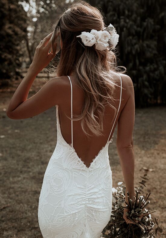 Strappy Back Simple Bride Dresses Online